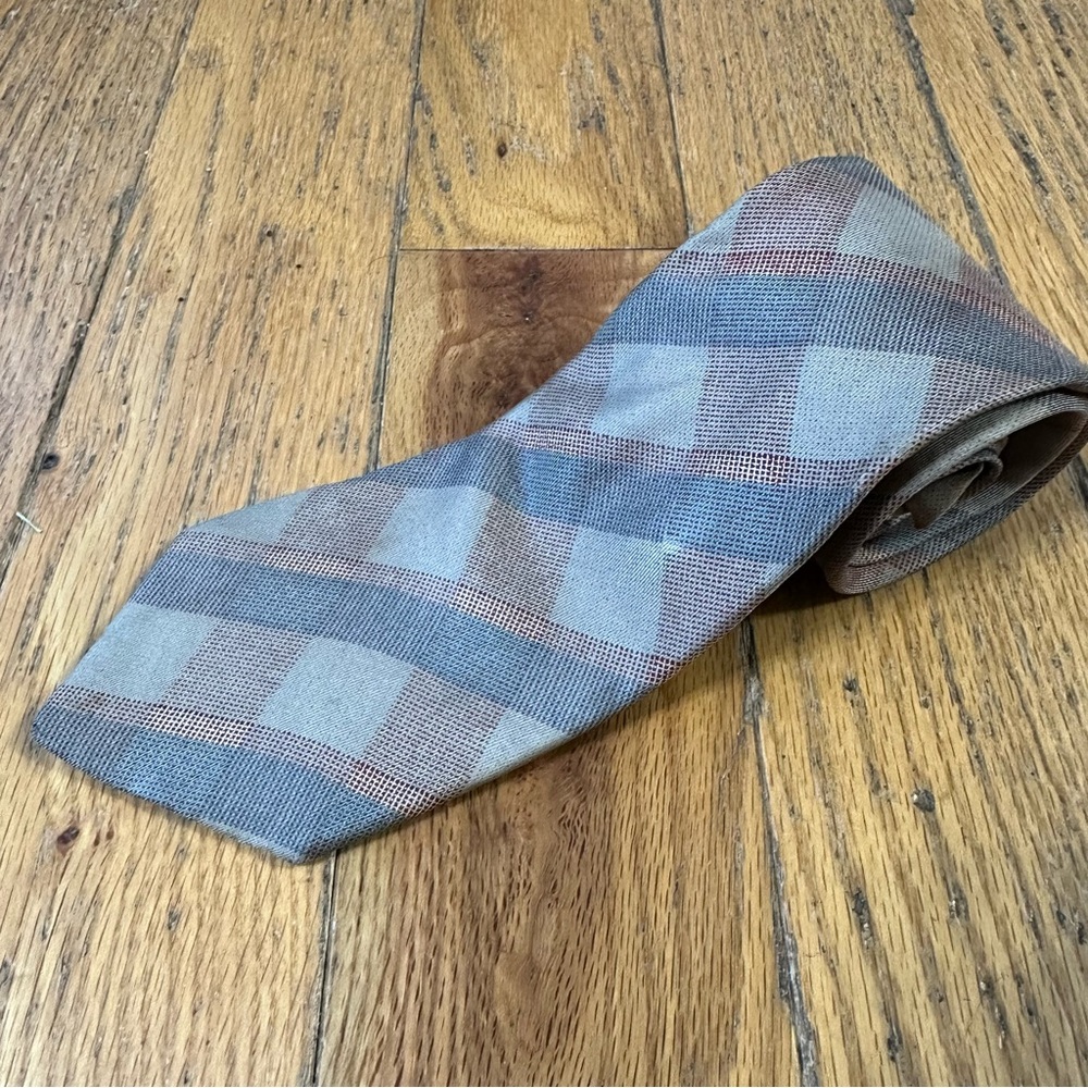YSL Yves Saint Laurent Striped Silk Tie